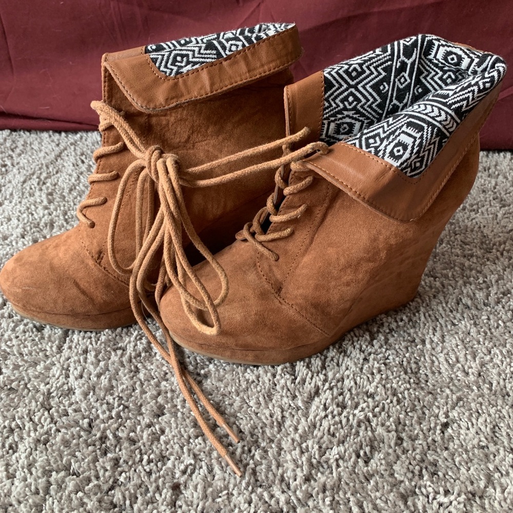 Wedge booties